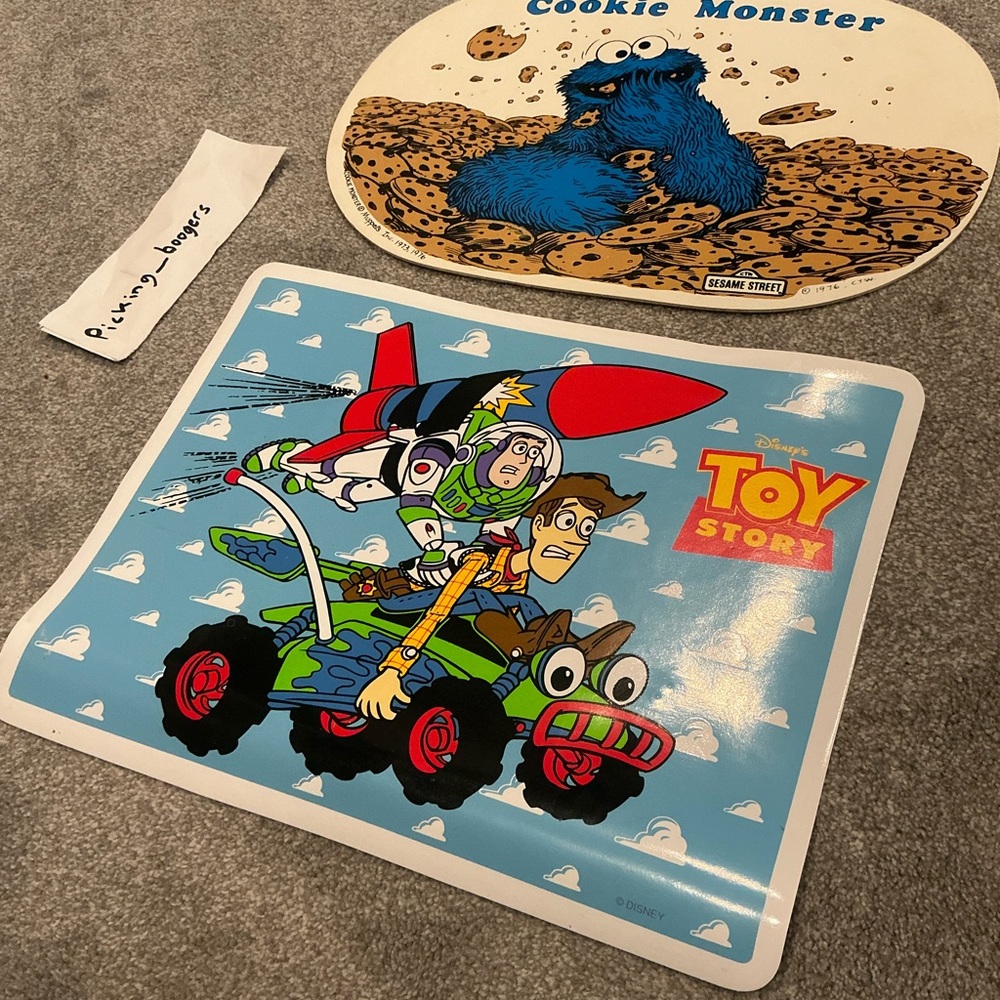 VINTAGE‎ Sesame Street Kids and Toy Story Disney placemat